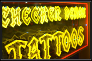 Guest Artists Checker Demon Tattoos